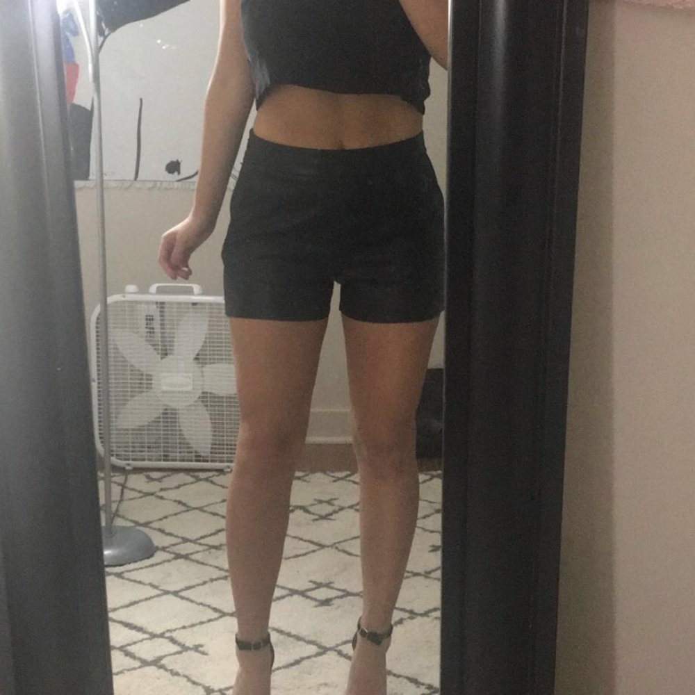 Express faux leather shorts